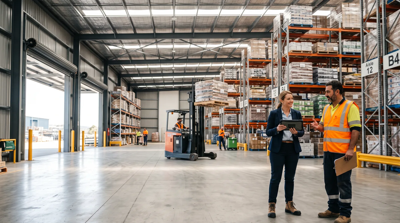 An operations manager on the warehouse floor